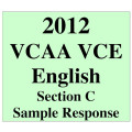 2012 VCAA VCE English Section C Sample Response